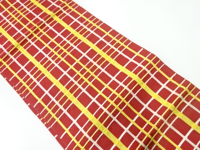 JAPANESE NAGOYA OBI / WOVEN GRID